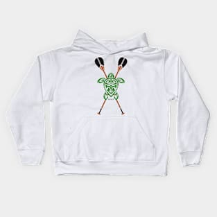 Green Tribal Turtle 2 Stand-Up / Maui Kids Hoodie